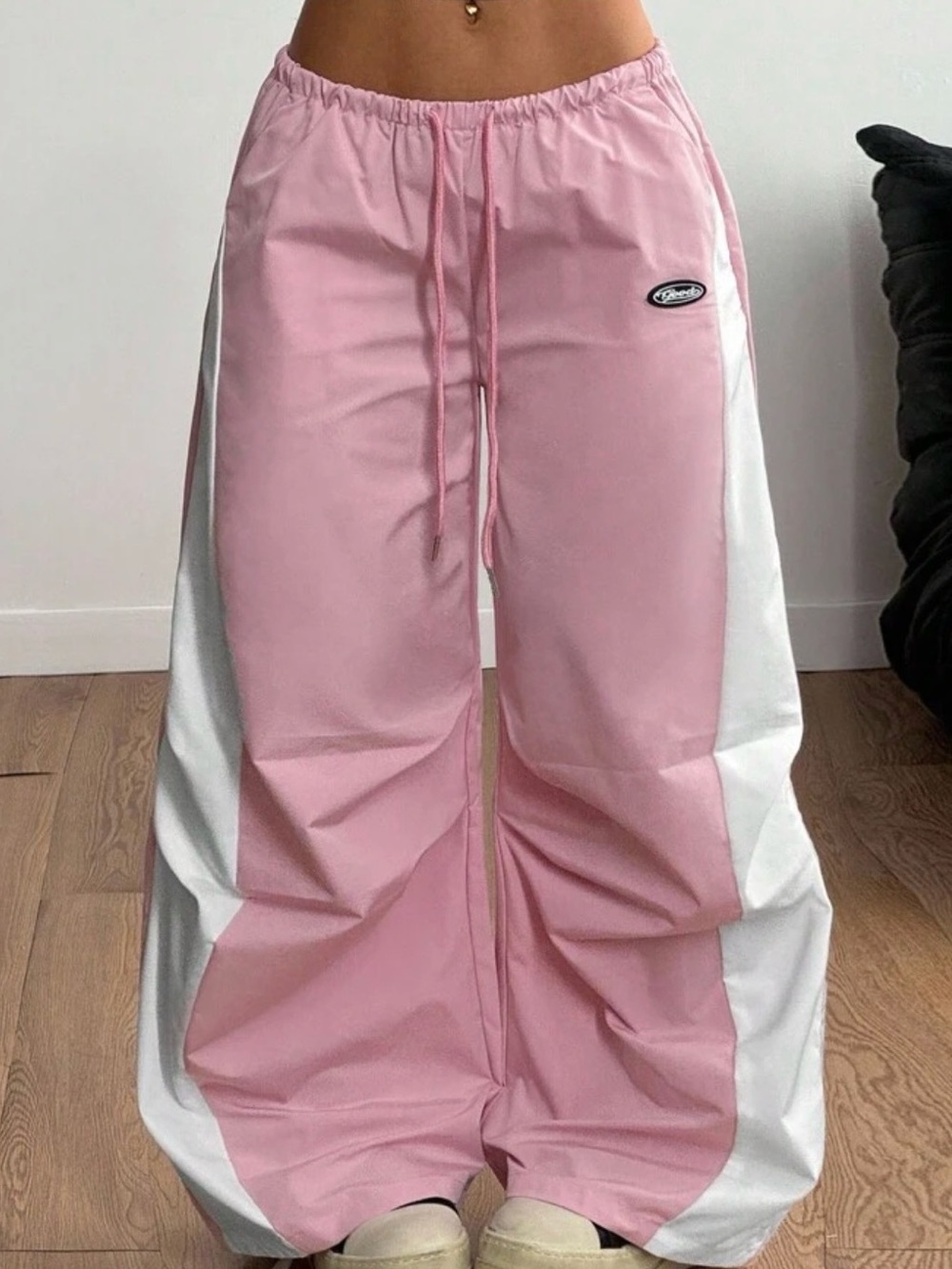 Pink and White Colorblock Kids Bottoms